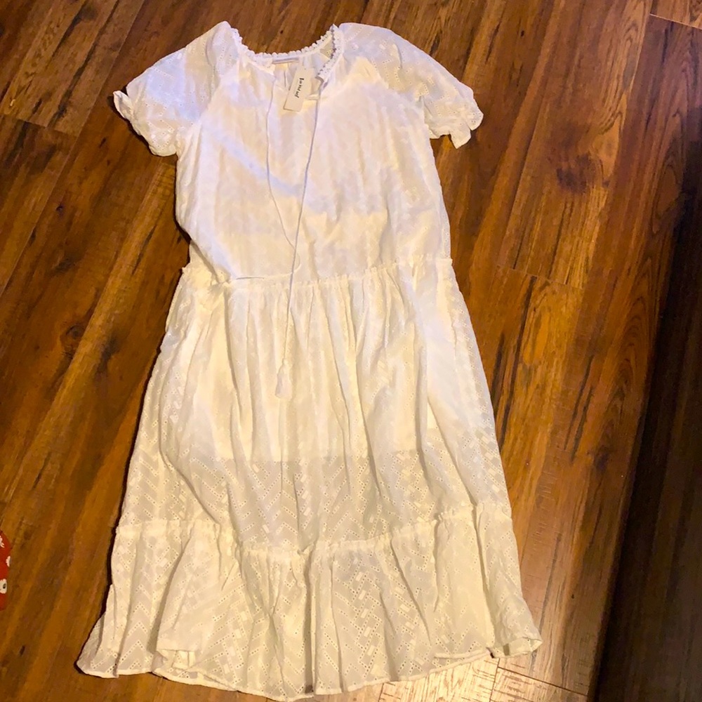 White eyelet dress